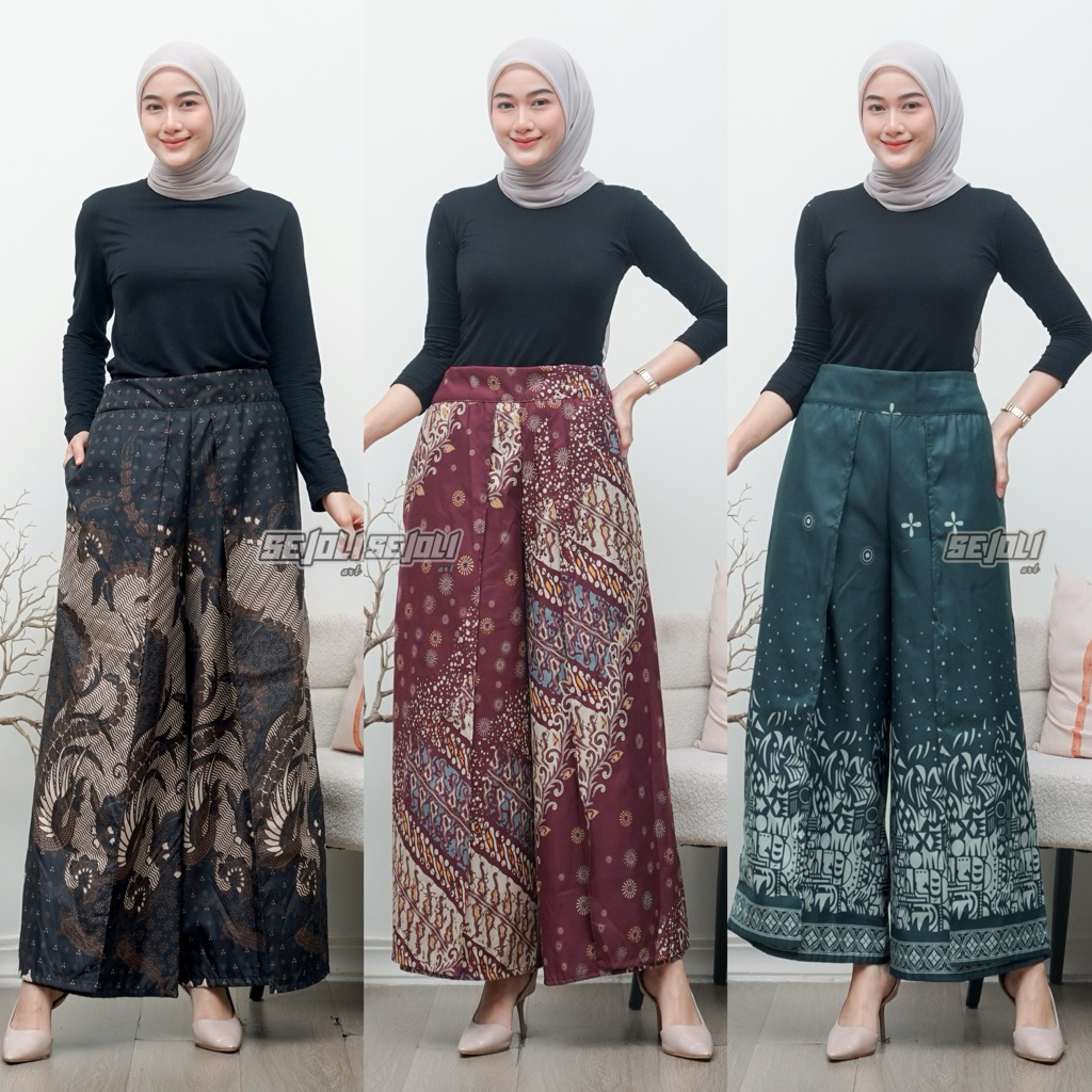 CELANA KULOT BATIK LAYER HIGHWAIST KULOT BATIK WANITA DEWASA