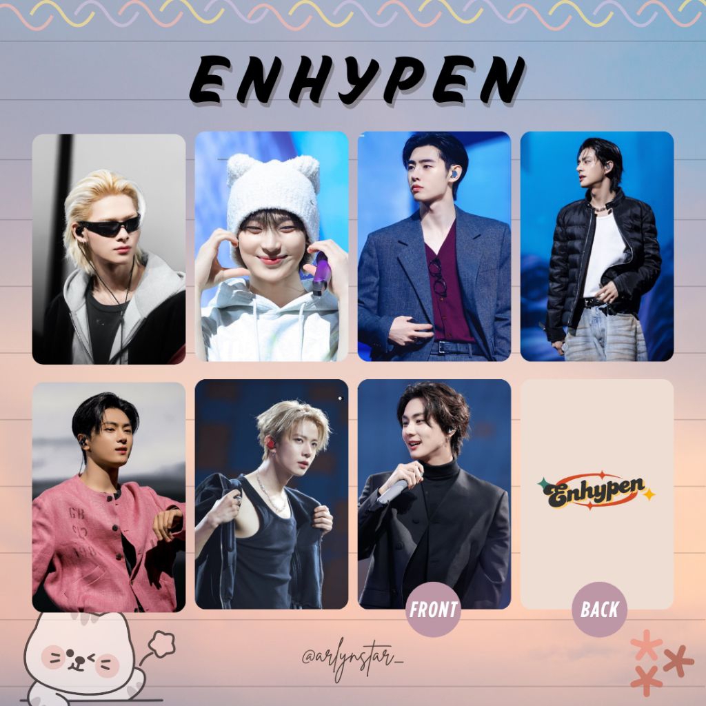 [FREE GIFT] PHOTOCARD UNOFFICIAL || ENHYPEN || HEESEUNG JAY JAKE SUNGHOON SUNOO JUNGWON NIKI TERMURA