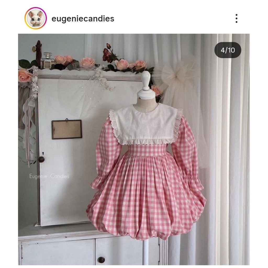 DRESS EC (EUGENIE CANDIES ) VINTAGE ANAK PEREMPUAN