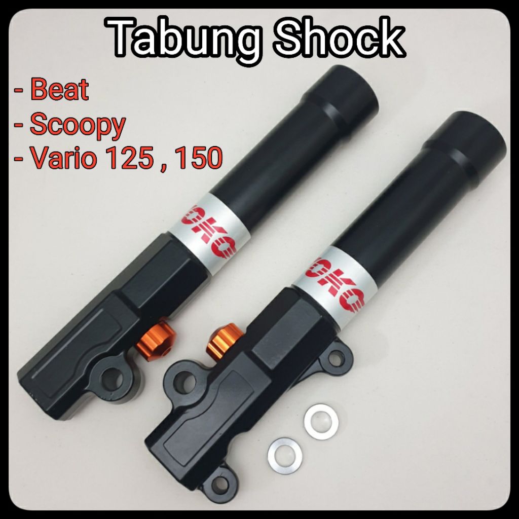 TABUNG SHOCK DEPAN YOKO MOTOR BEAT FI SCOOPY VARIO 125 150  DENGAN DUDUKAN CALIPER ORI TANPA BREKET