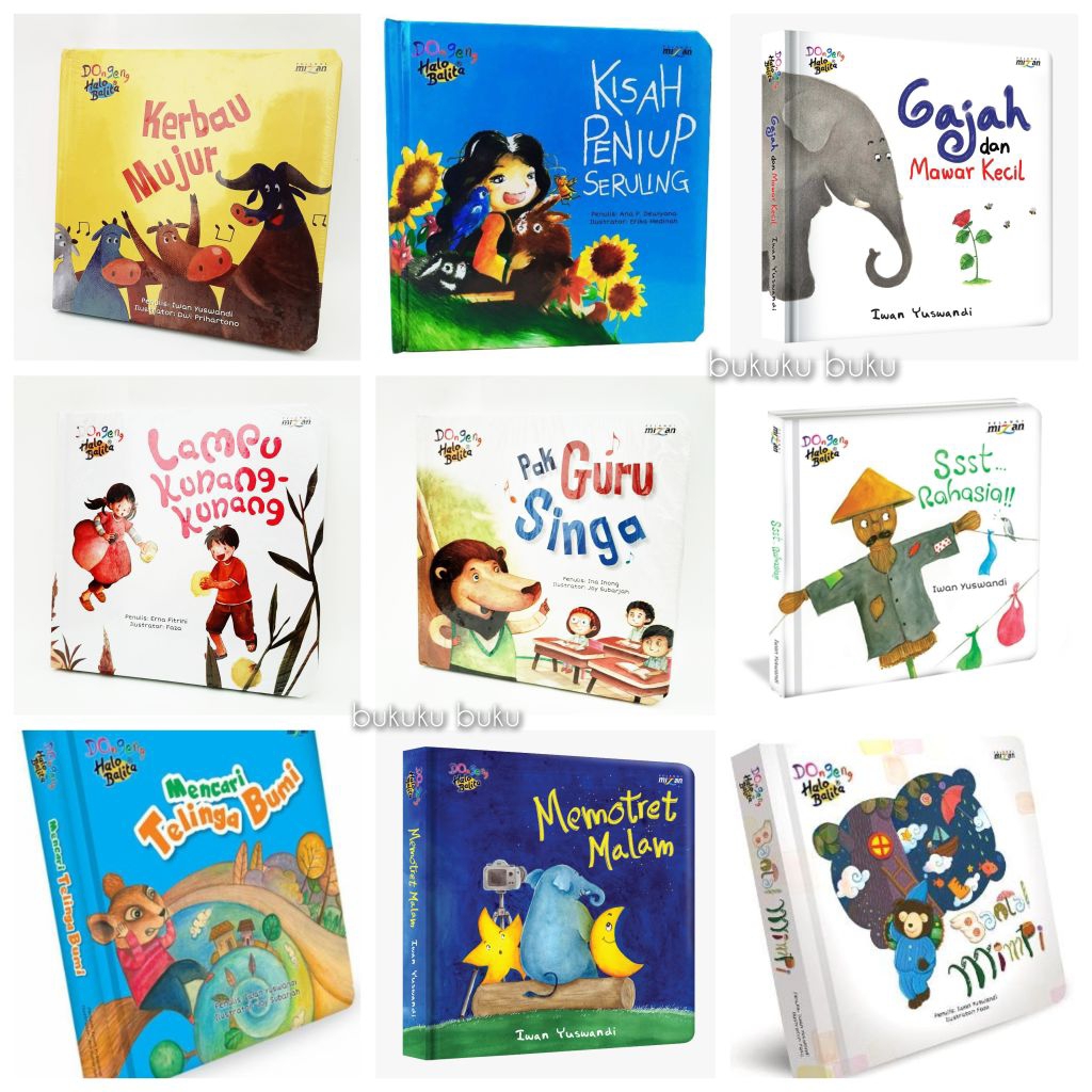 Boardbook Dongeng Halo Balita : Ssst..., Rahasia | Bantal Mimpi | Mencari Telinga Bumi | Memotret Ma