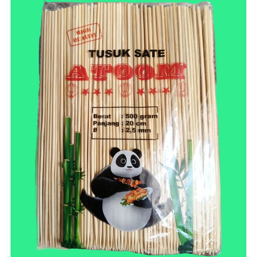 Tusuk sate ATOOM,bisa untuk daging, Frozen food, sate ayam, sate kambing, sosis bakar, bakso bakar d