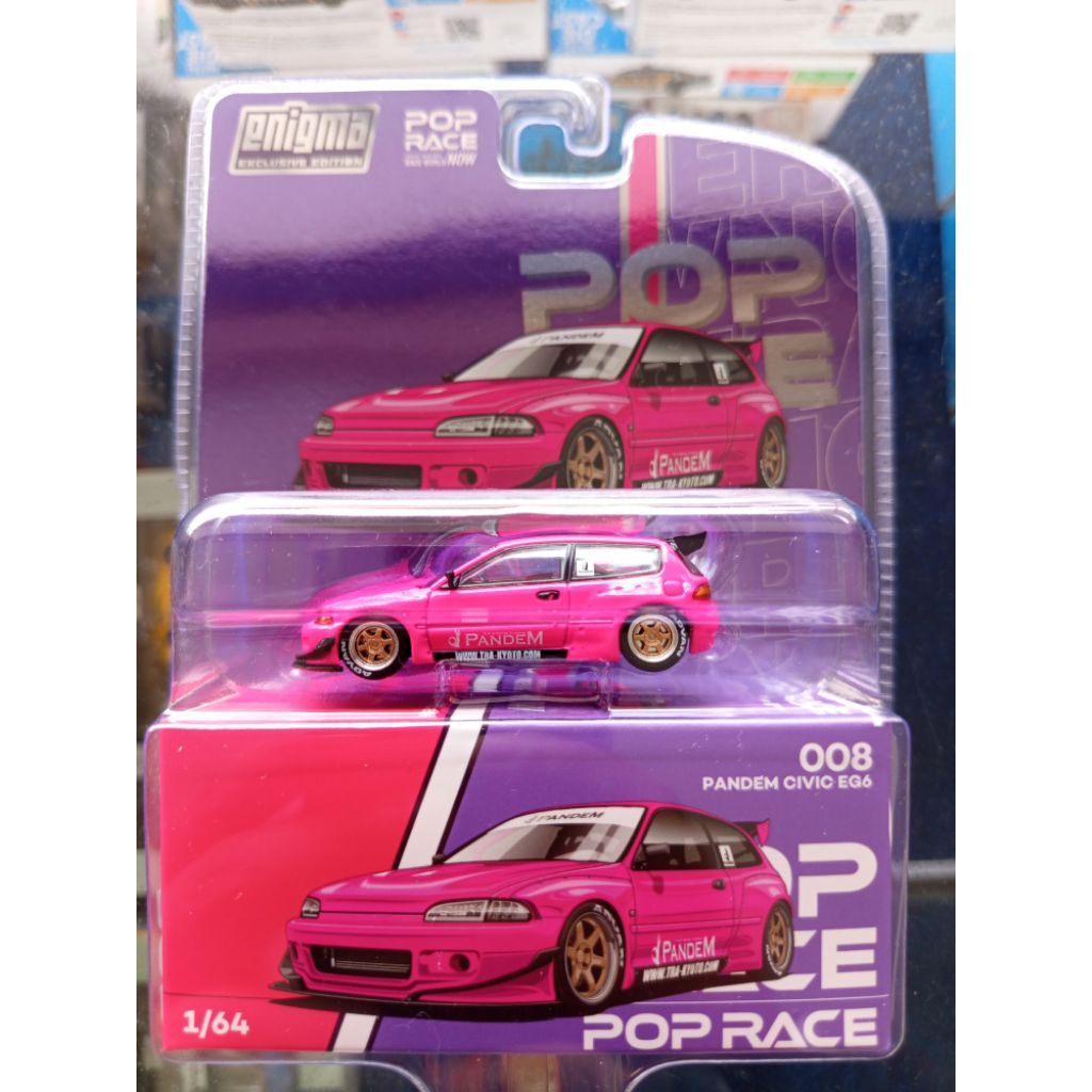 Pop Race JDM Honda Civic EG6 Pandem Color BlackPink Sealed