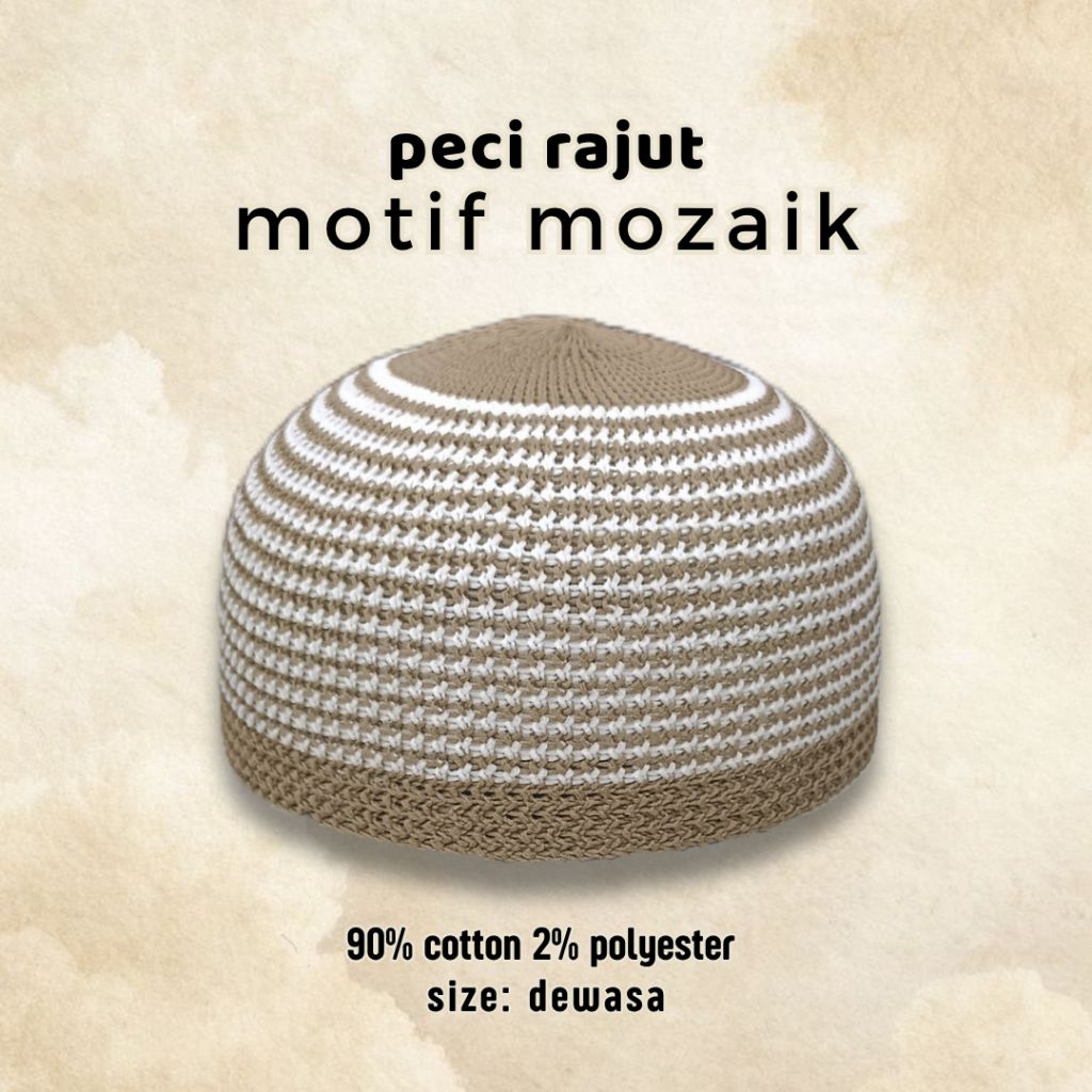 luxury_Scarf// Peci Rajut Motif Mozaik/Peci Rajut Dewasa Motif/Peci Murah Rajut Motif Dewasa