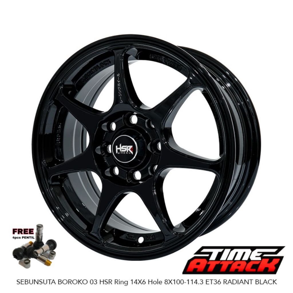 Velg Mobil Xenia R14 HSR WHEEL Tipe Sebunsuta Velg HSR Ring 14 - TIME ATTACK BOGOR