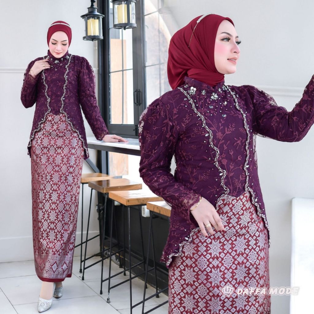 Setelan Kebaya Tunik Micha Payet Mewah // Kebaya Kondangan // Kebaya Pesta Mewah // Kebaya Wisuda
