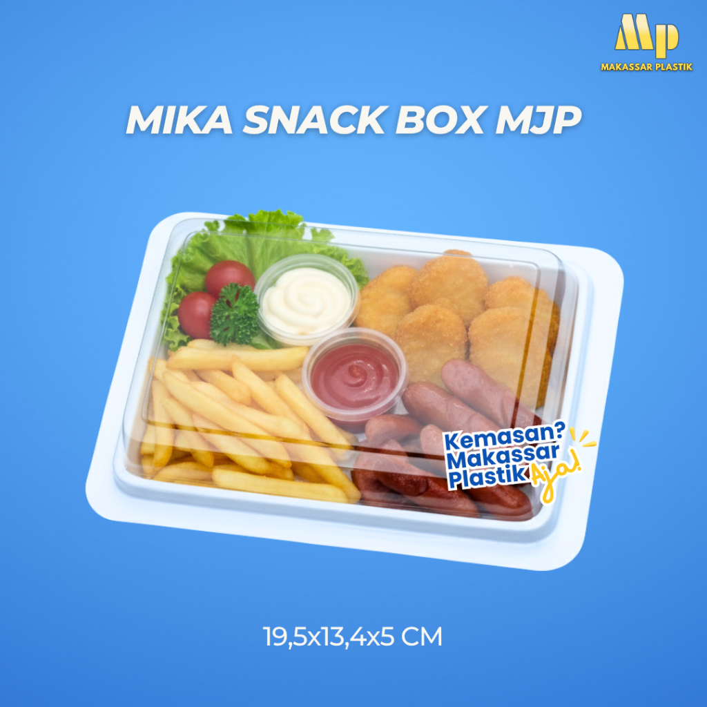 MIKA SNACK BOX MJP / MIKA SNACK / MIKA PLASTIK @50 PCS