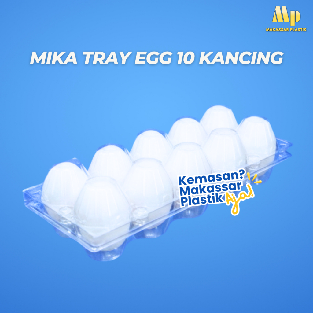 MIKA TRAY TELUR 10 KANCING / MIKA TRAY EGG / MIKA TELUR @50 PCS
