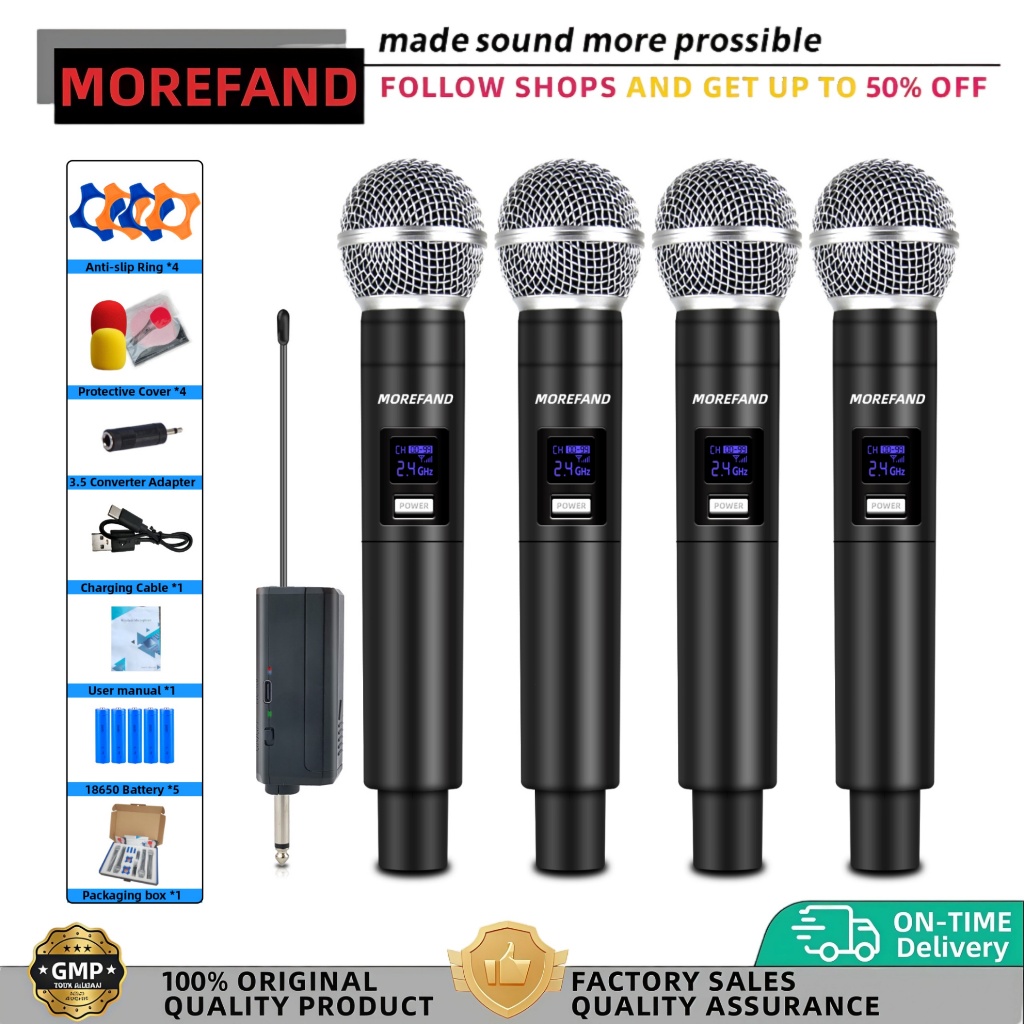 58-Microphone Wireless Mikrofon bluetooth Mikrofon mic wireless UHF Mic microphone Audio Hiburan Mic