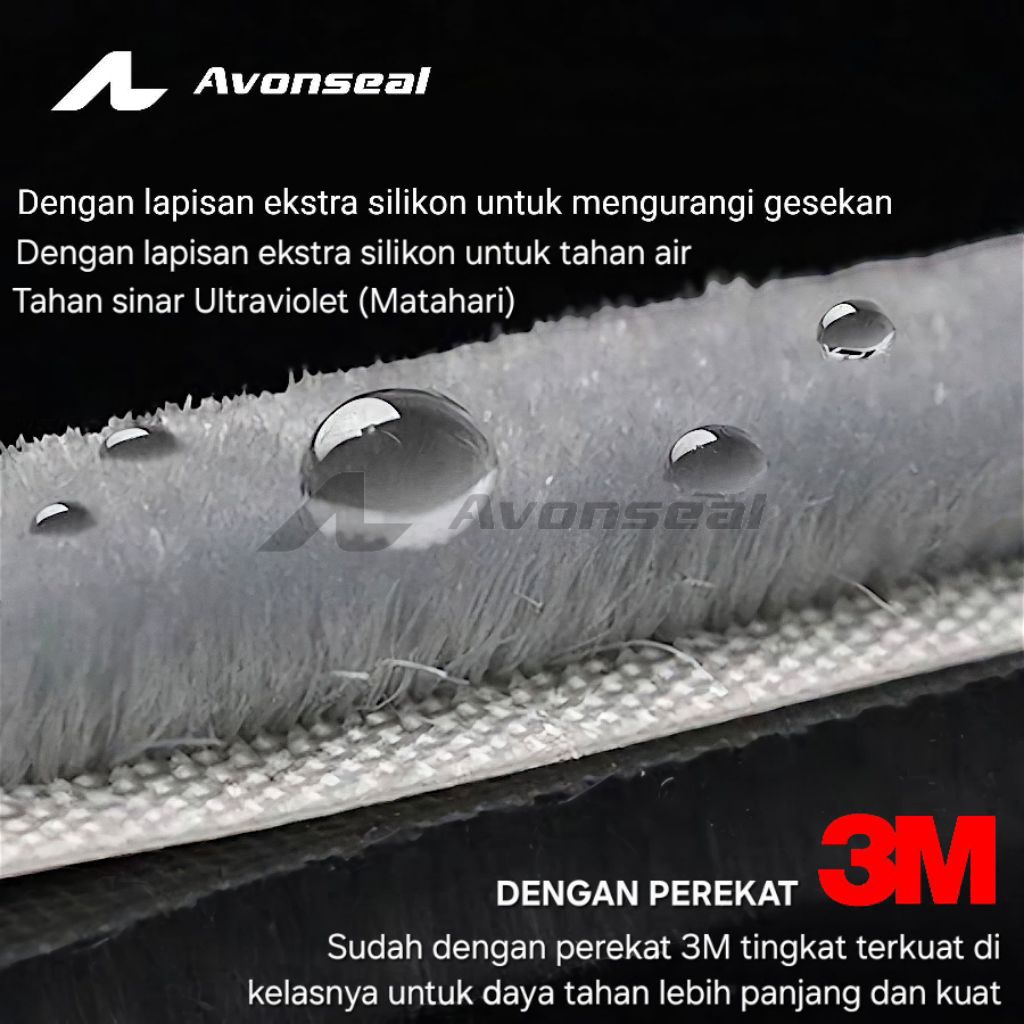 AVONSEAL AD80 Mohair Moher door seal bulu perekat 3M celah pintu dan jendela