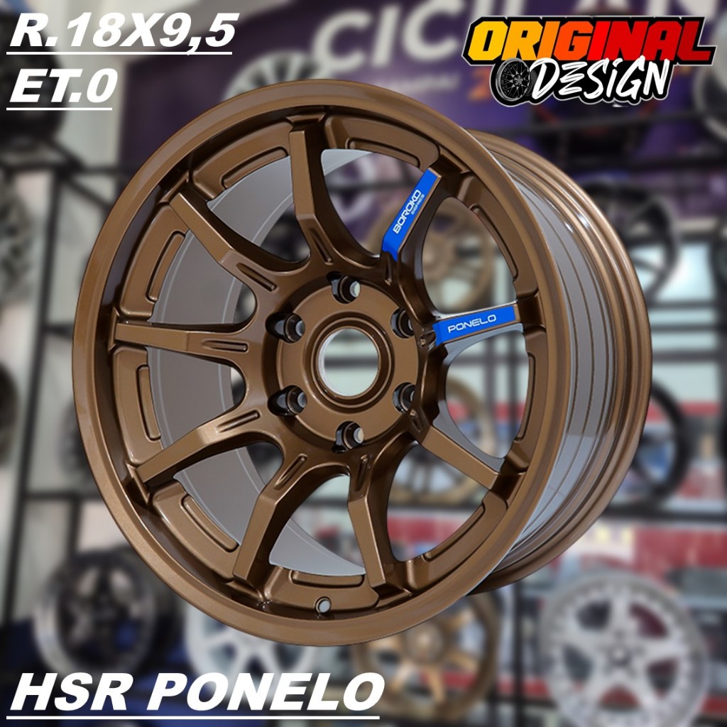 Velg Mobil PAJERO FORTUNER HILUX Ring 18 Lubang 6 HSR PONELO R18 Bronze