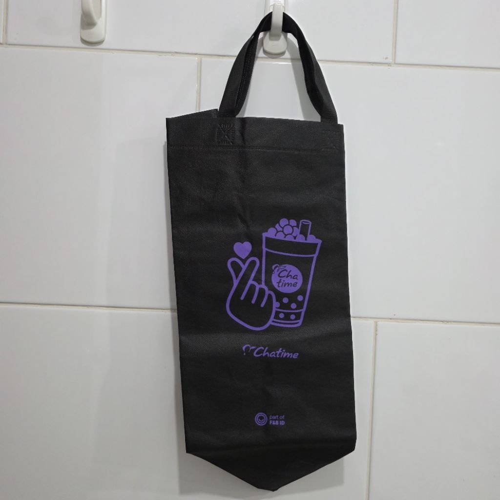 Spunbond Chatime | Tas Spunbond Preloved | Tas Belanja Ramah Lingkungan | Tas Serbaguna Murah