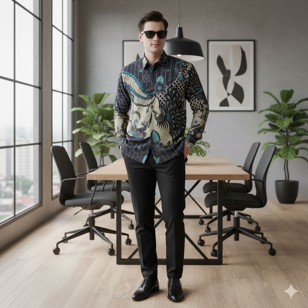 baju batik pria lengan panjang batik prabu batik baturaden jmrstore