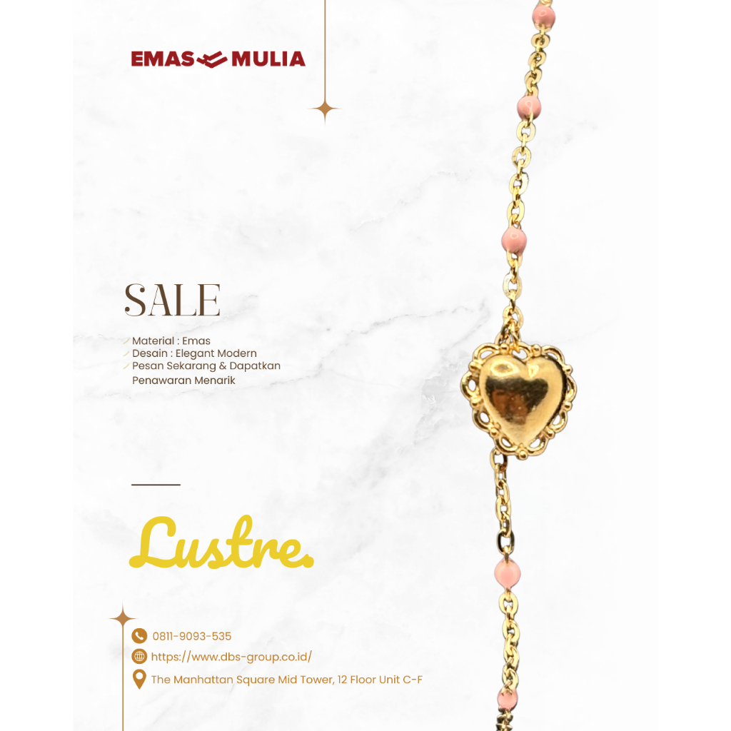 001 C1 - C3 Ubs Gold Gelang Millie Molly Kasandra KDG0460-2
