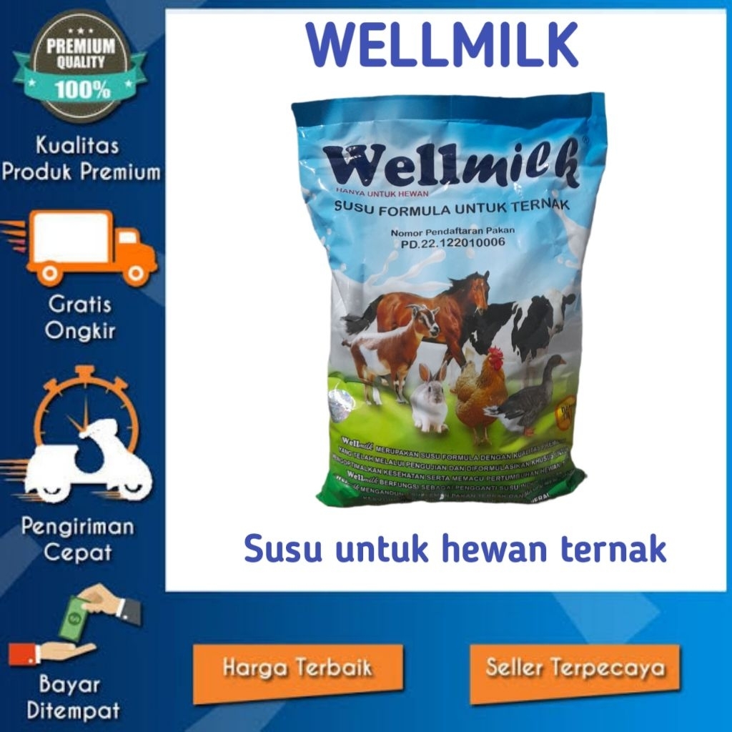 Wellmilk susu hewan ternak Susu kambing 1 kg