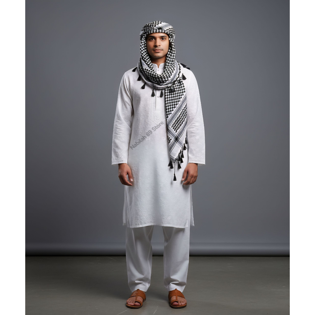 SORBAN TACTICAL SORBAN PRIA DEWASA SURBAN HITAM PUTIH SORBAN RUMBAI BEST SELER