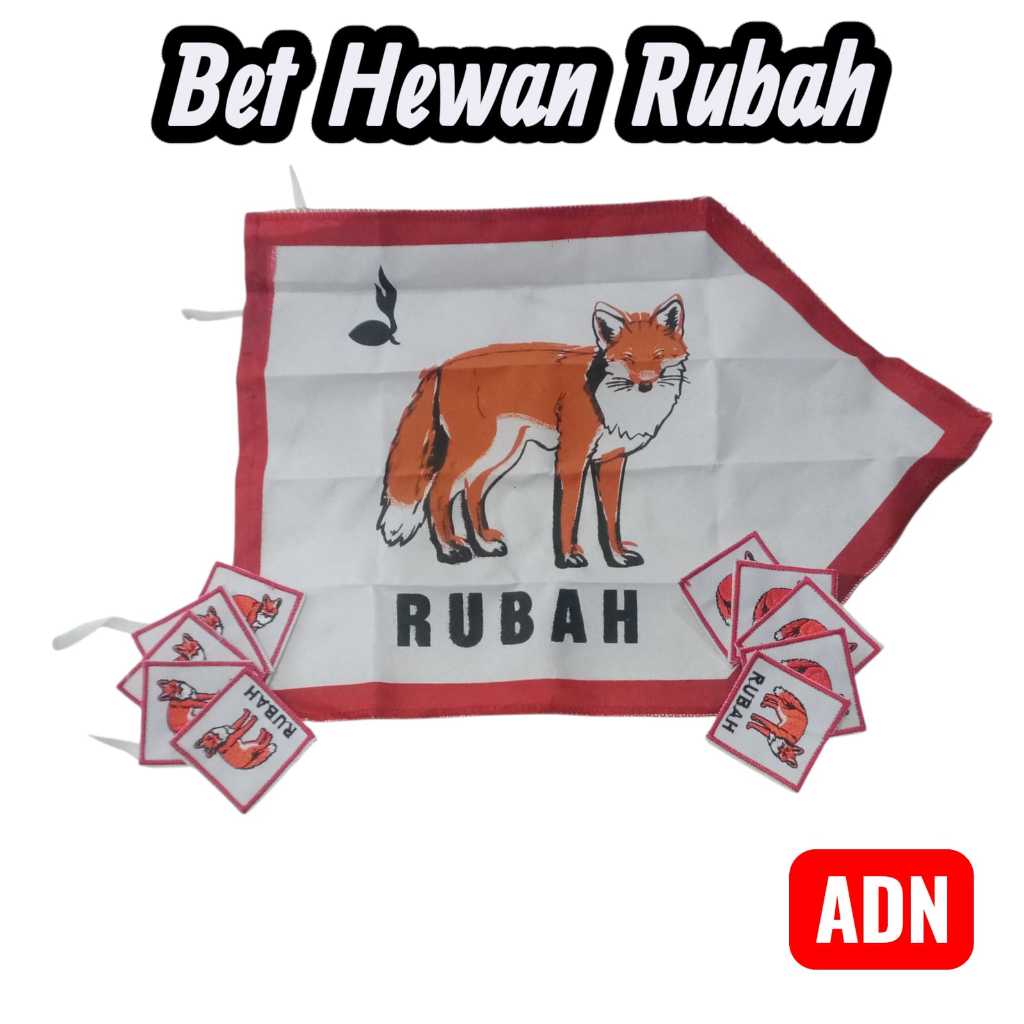 Bet Regu RUBAH -  Bet Tanda Regu Hewan Rubah Bordir - Badge Regu Pramuka