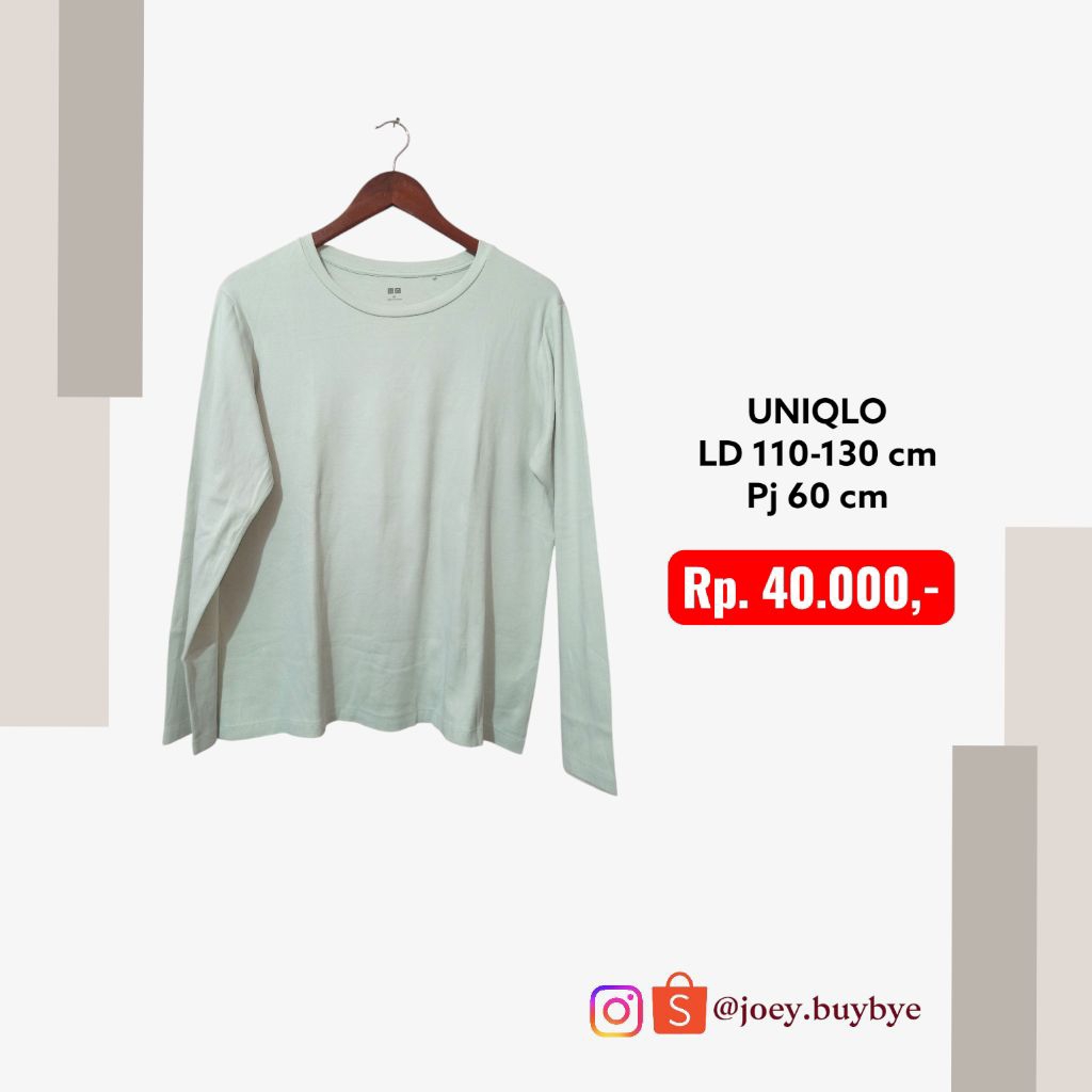 UNIQLO Ivory T-Shirt Long Sleeves