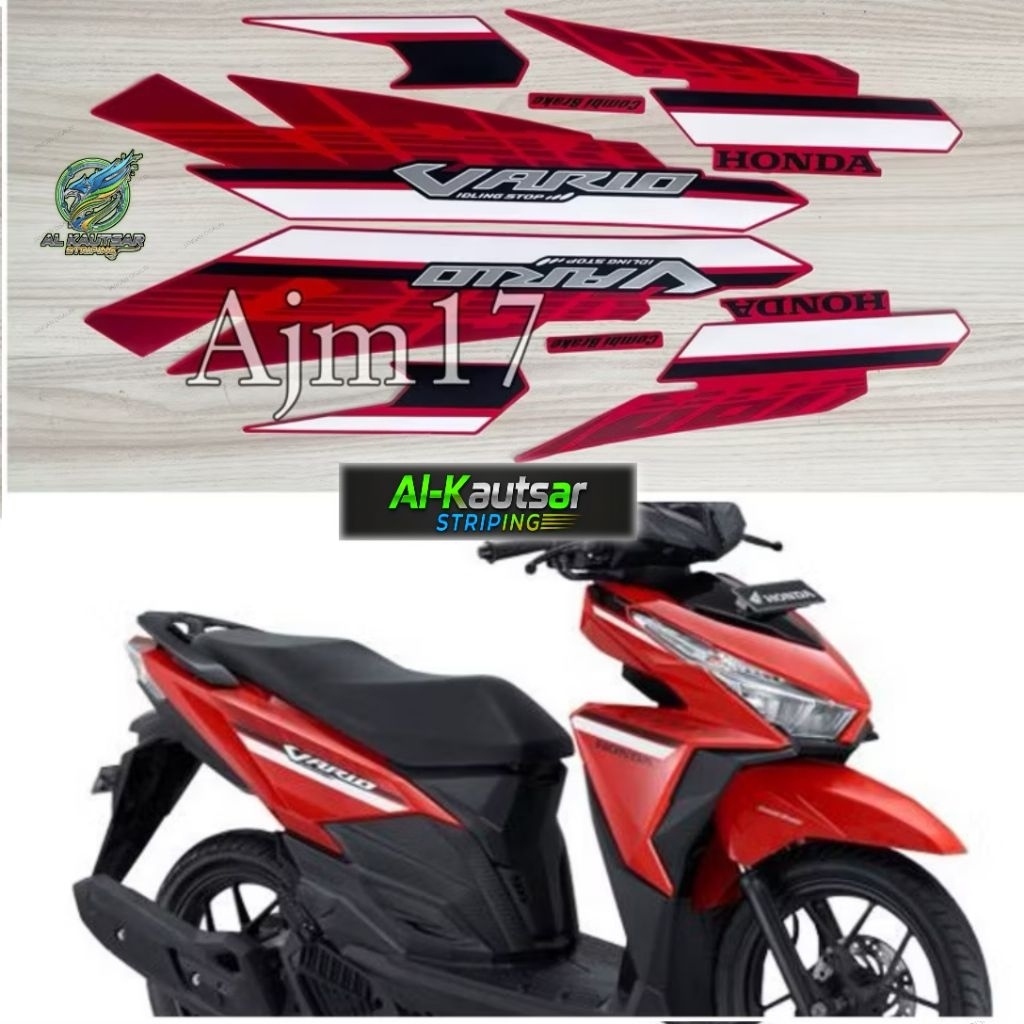stiker stripping Polet Vario 125 LED 2017 berkualitas standart original