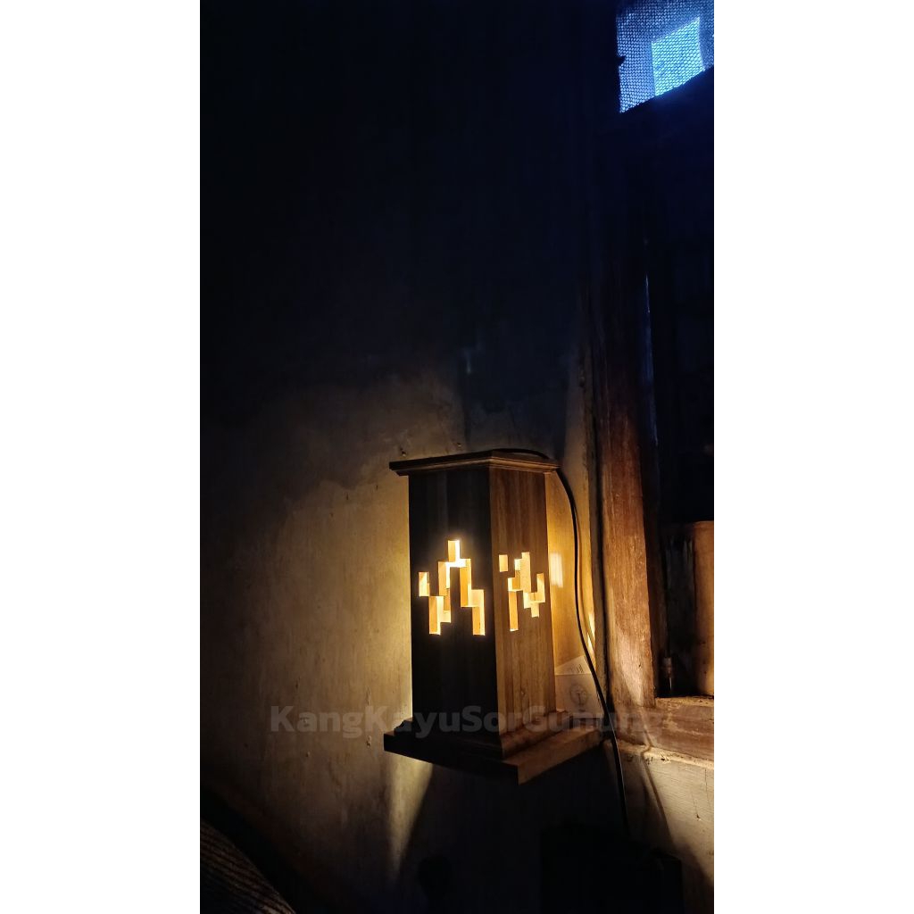 lampu meja lampu tidur kayu lampu tidur kayu aesthetic lampu tidur kayu fullset