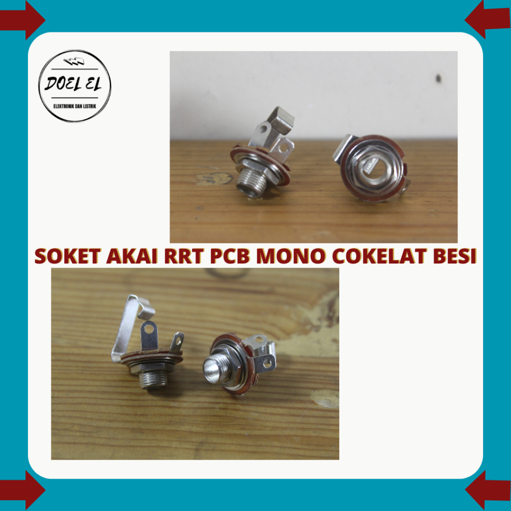 SOKET AKAI MONO RRT PCB BESI COKELAT | SOKET AKAI MONO