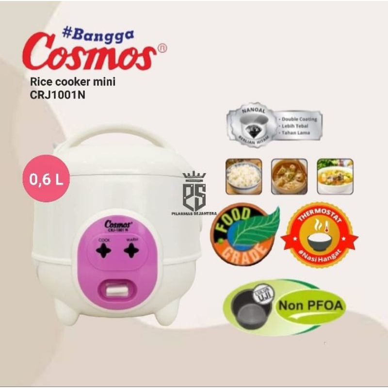 Rice Cooker / Penanak Nasi Cosmos CRJ 1001 N 0.6 Liter