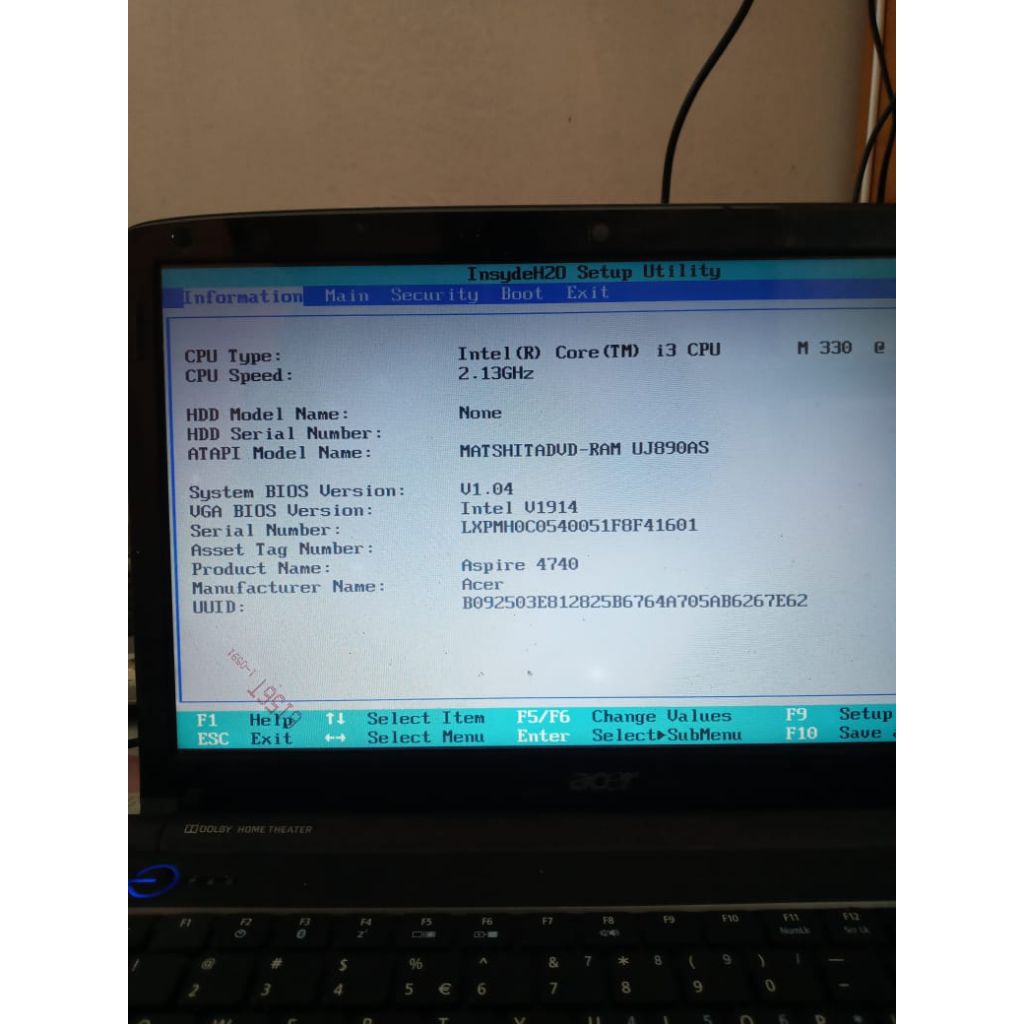 Motherboard Mobo Mesin Hidup Laptop Acer Aspire 4740 4740G