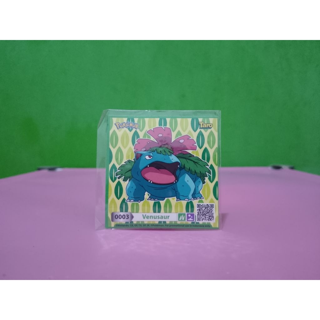 Stiker / Sticker TARO x POKEMON - VENUSAUR - Nintendo New Murah Retro Vintage Rare Koleksi Mainan An