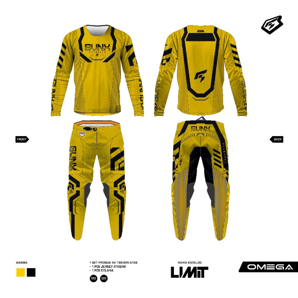 JERSET SVNX TYPE OMEGA / JERSEY SET MOTOCROSS / JERSEY MOTOR TRAIL / JERSET LIMIT SERIES