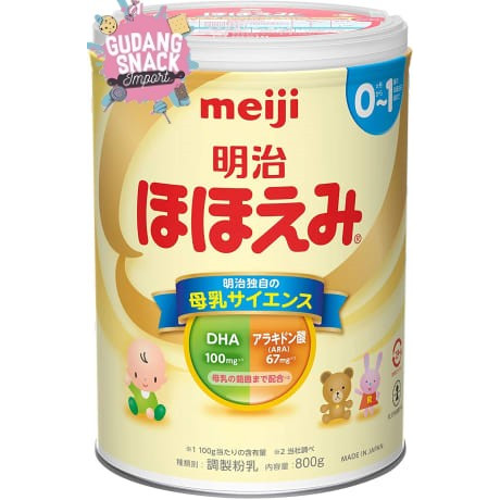 MEIJI HOHOEMI SUSU FORMULA BAYI ( 0-12 Bulan), 800 GR Kaleng