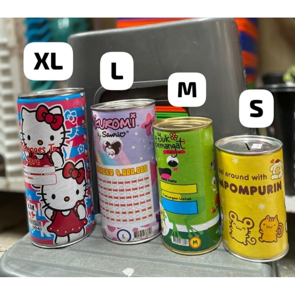 Celengan Target ukuran S,M,L,XL/celengan/celengan target Murah/celenganmurah/celenganbesi/target cel