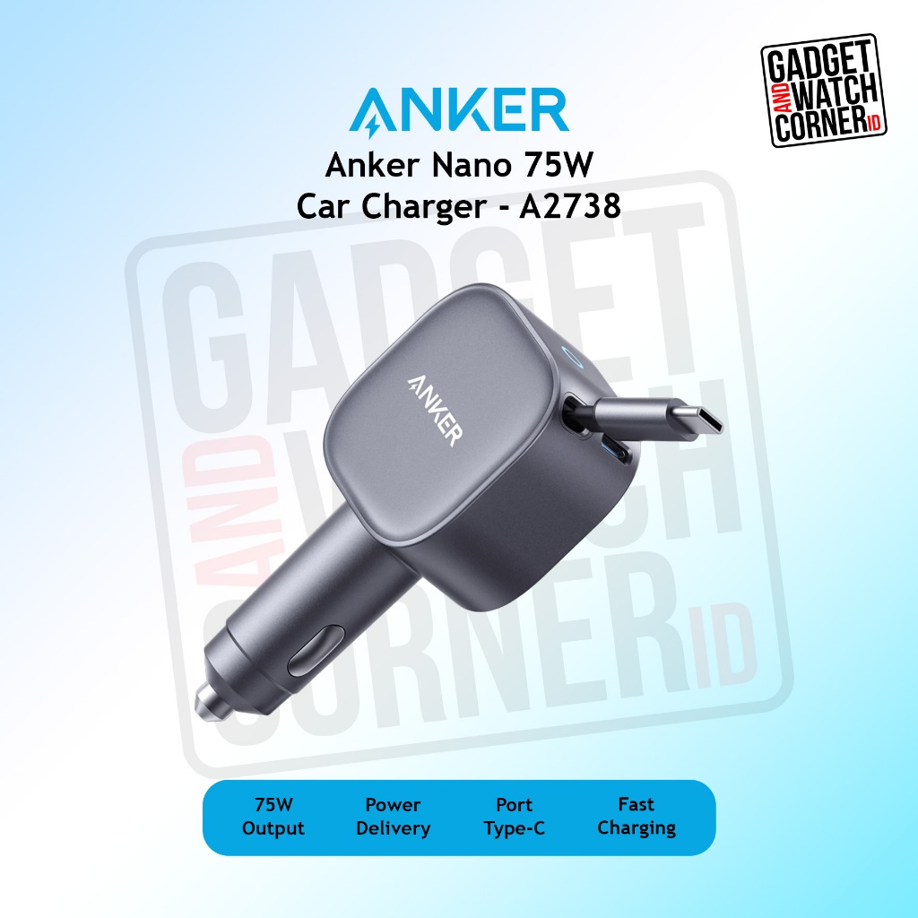 Anker A2738 Nano 75w watt USB C Car Charger Compact Type-C Cable Car Adaptor