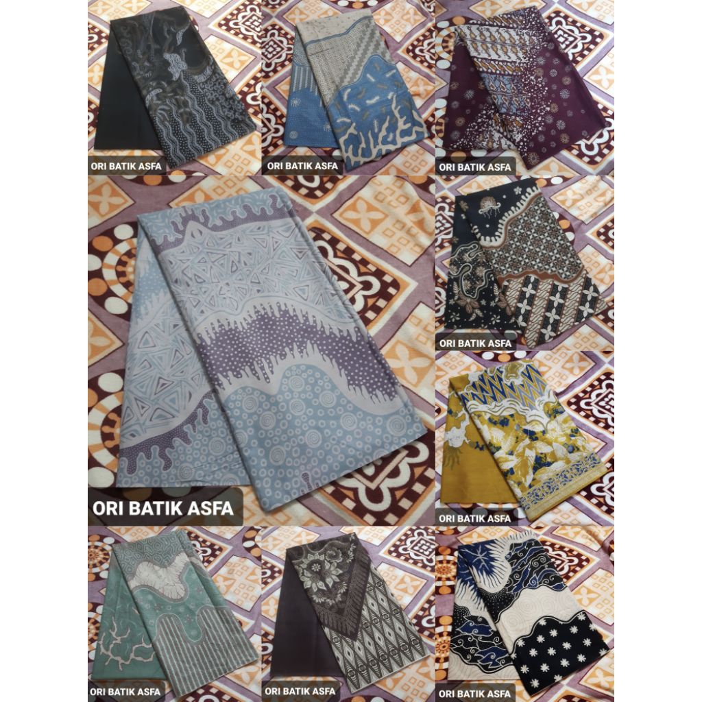 KAIN BATIK ORI BATIK ASFA KATUN HALUS PREMIUM / SARIMBIT KELUARGA / SERAGAM KERJA KANTOR / KEMEJA/ K