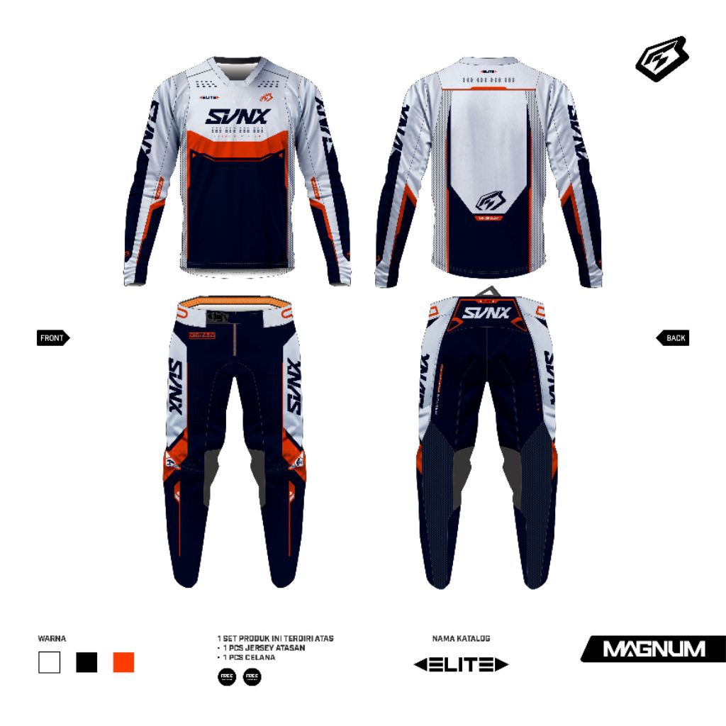 JERSET SVNX TYPE MAGNUM / JERSEY SET MOTOCROSS / JERSEY MOTOR TRAIL / JERSET MAGNUM ELITE SERIES
