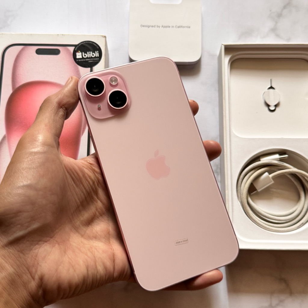 iPhone 15 Plus 128GB iBox - Pink Second Fullset Original Mulus Like New