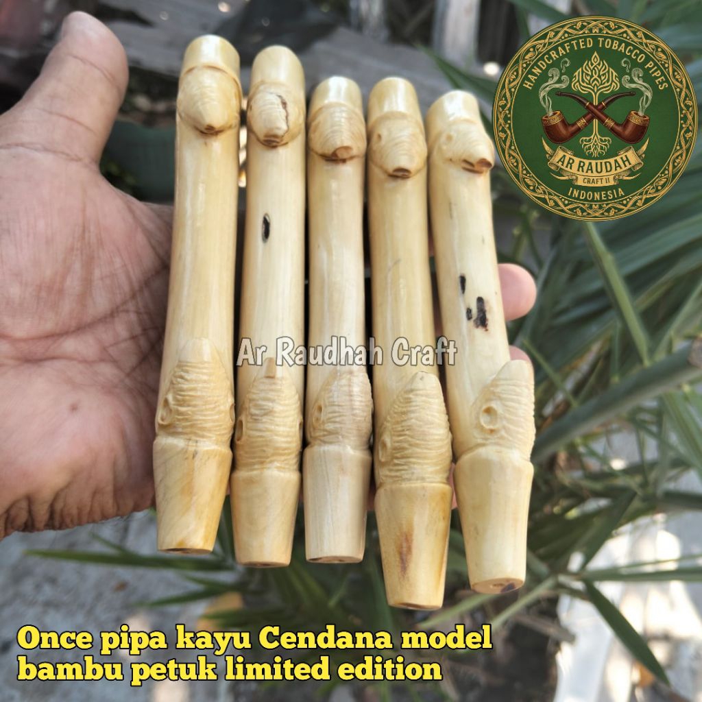 ✅ Termurah once pipa kayu kemuning model bambu petuk