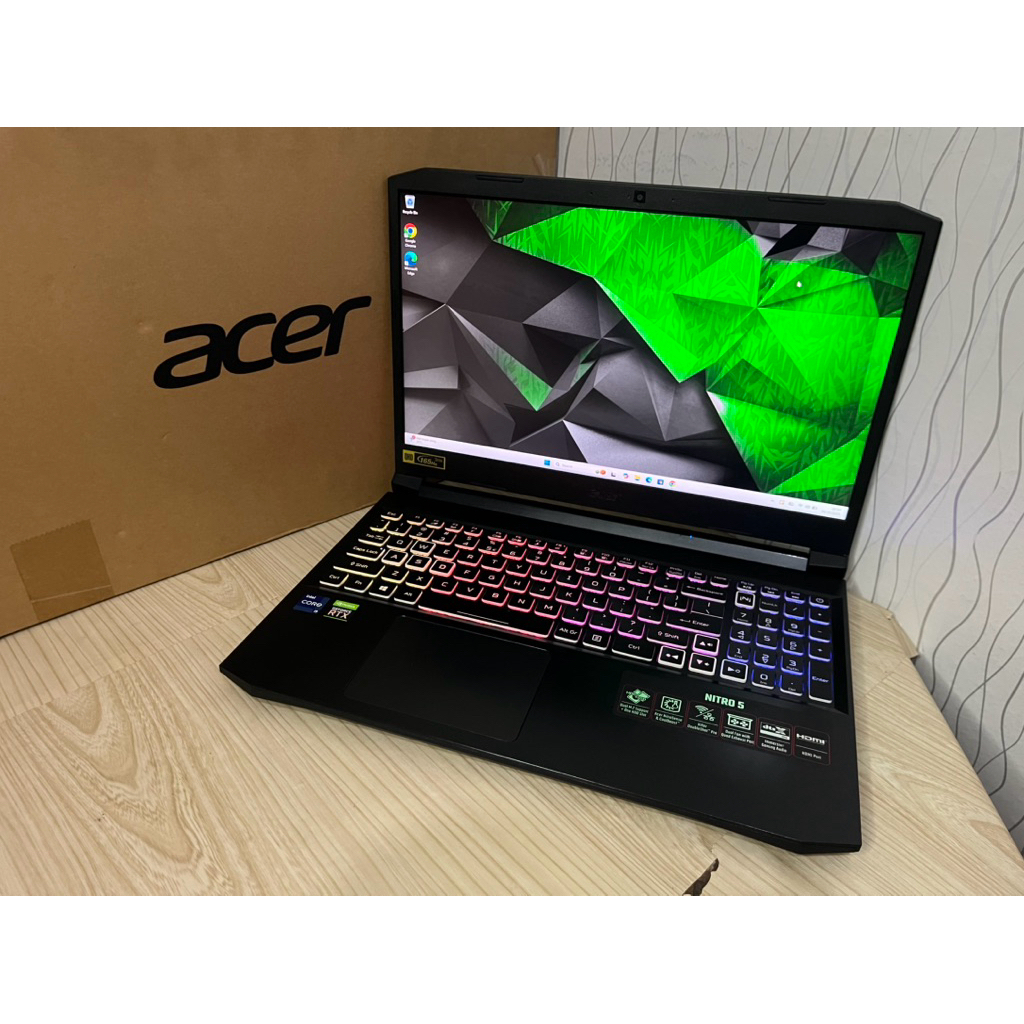 LAPTOP GAMING ACER NITRO 5 AN515-57 INTEL CORE I9-11900H Ram 32 GB SSD 512 GB vga nvidia geforce rtx