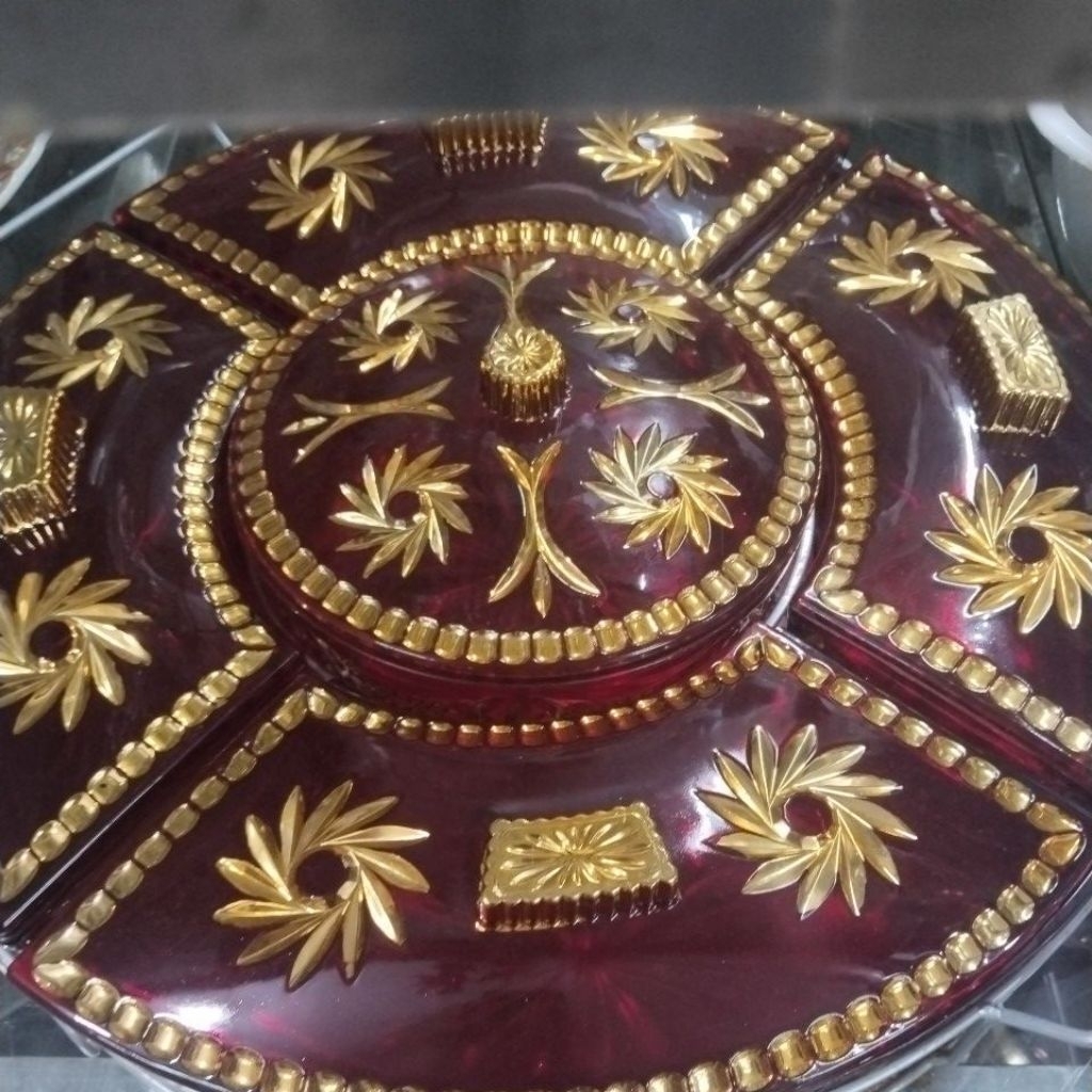 Prasmanan Cristal MERAH Capodimonte 19"