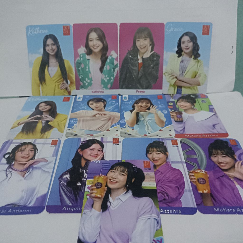 Photocard PC  Official JKT48 X Chatime (Christy, Muthe, Oniel, Gita), X Japota (Gracia, Fiony, Marsh