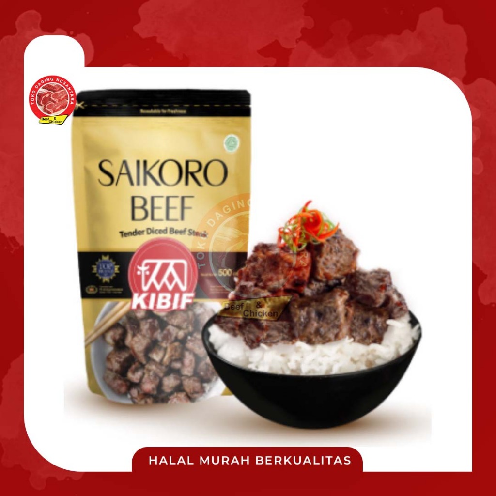 Kibif Beef Saikoro Steak 500 Gram