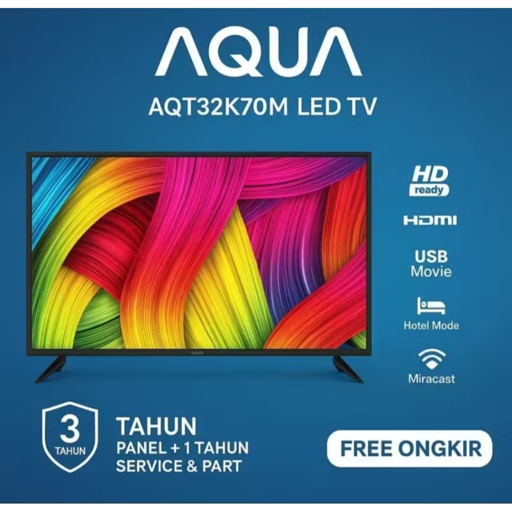 TV digital Aqua 32 inch AQT-32K70M Aqua digital- garansi resmi
