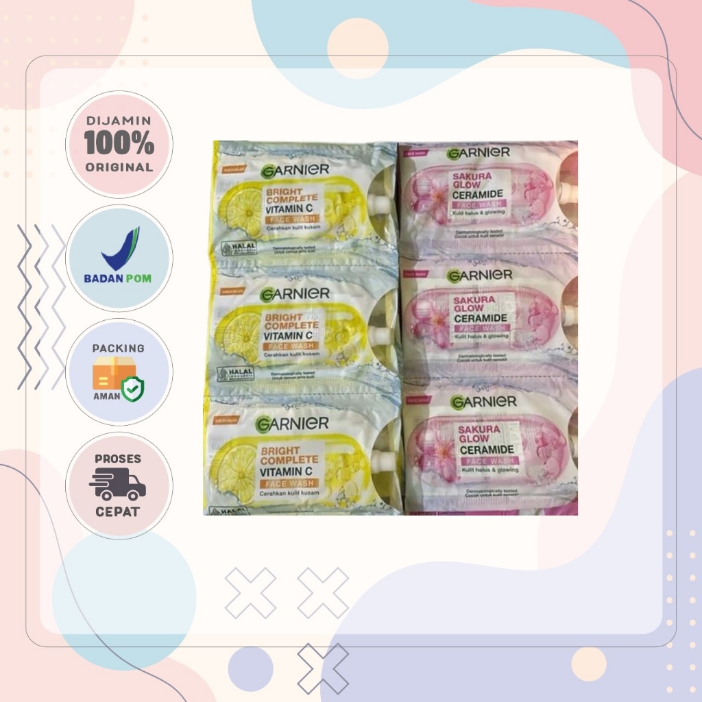 Garnier Foam Sachet 1 Renteng (isi12) 9ML Sakura / Bright Complete