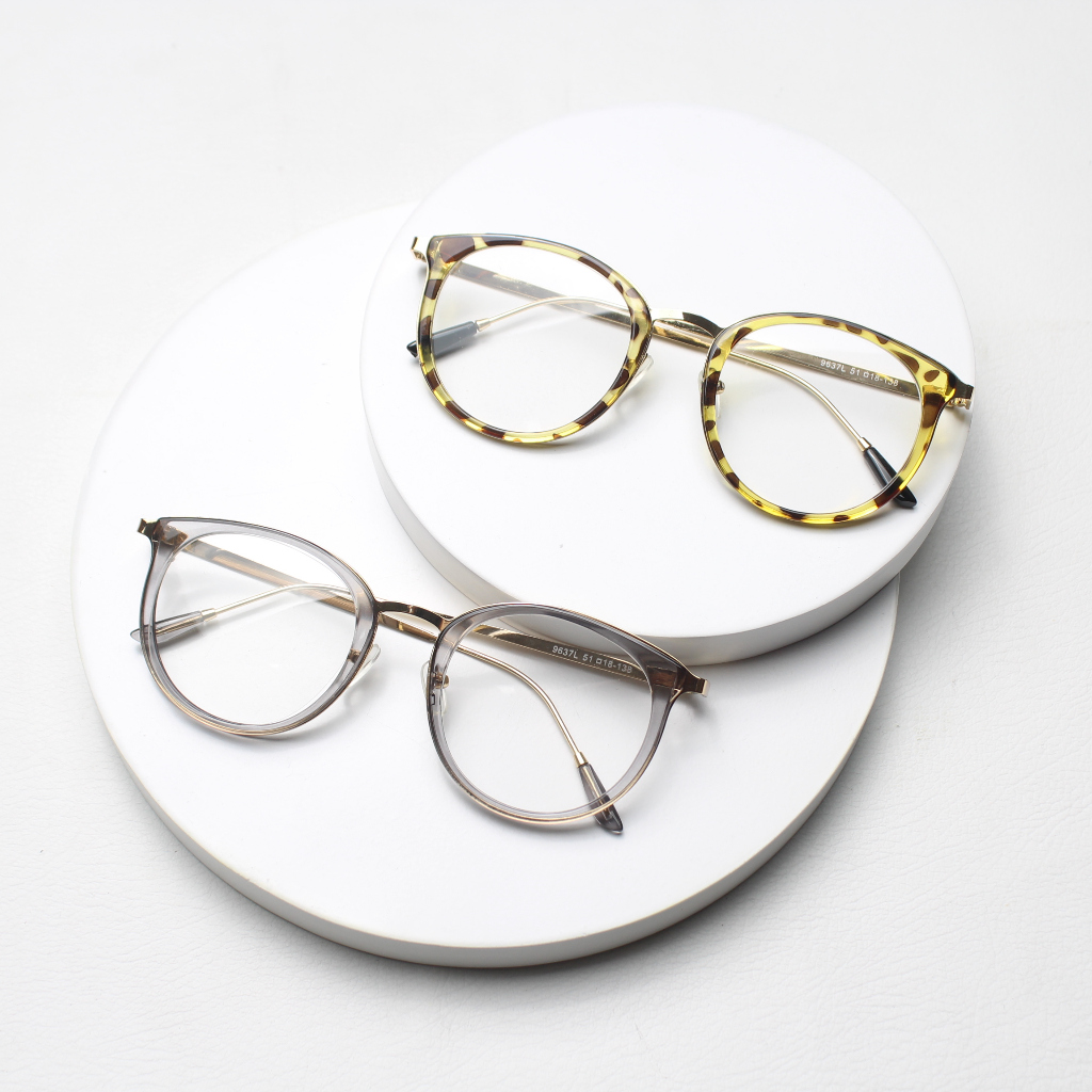 Kacamata Bulat Wanita Minus Lensa Optik Photcromic Antiradiasi Bluelight Bluecromic 9637