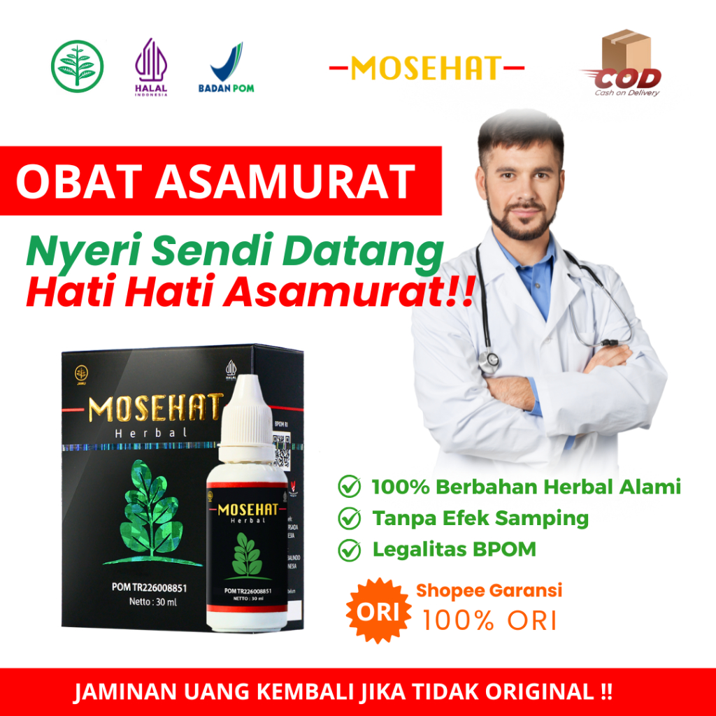 MOSEHAT Obat Asam Urat Dan Kolesterol Nyeri Sendi Obat Rematik BPOM