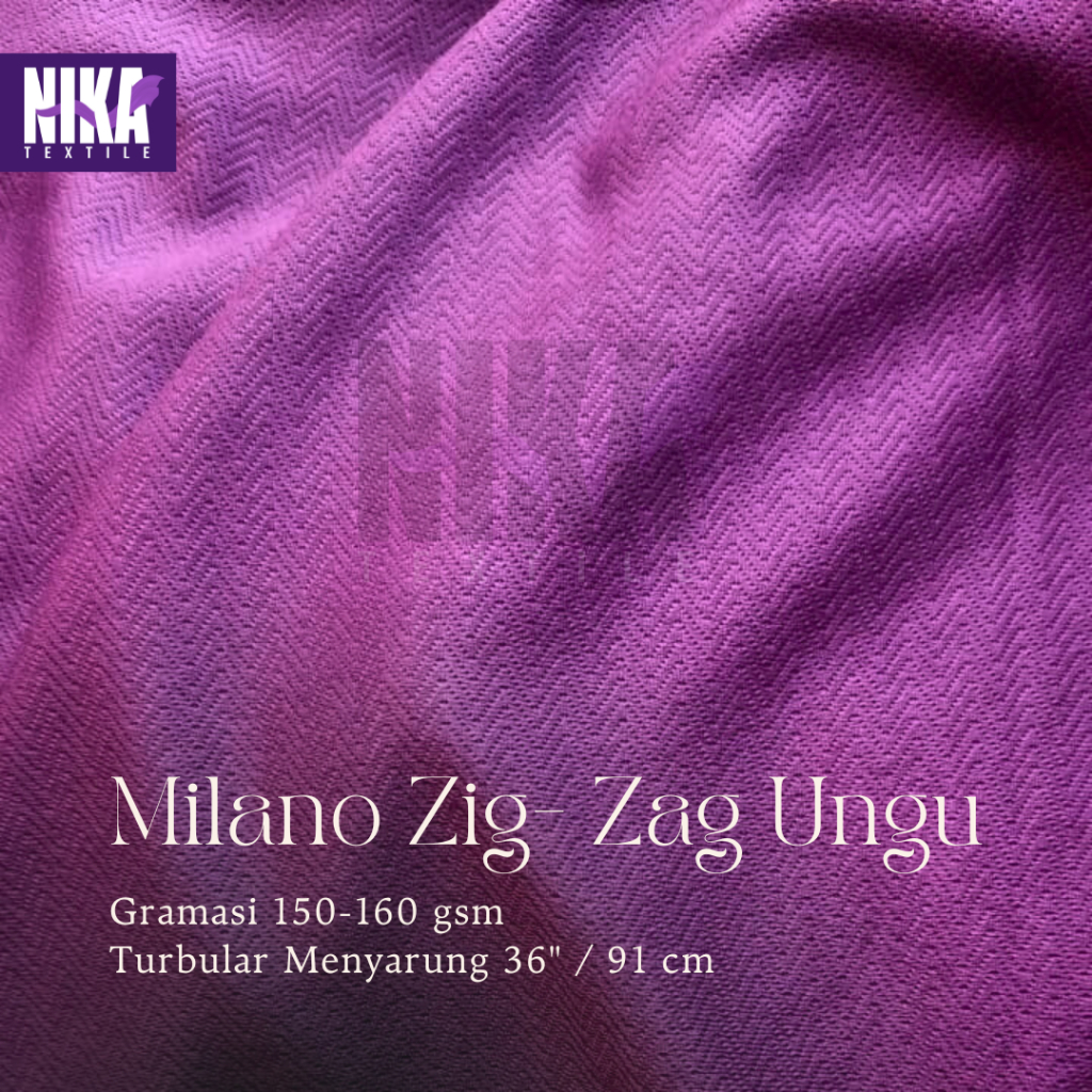 Kain Jersey Drifit Dryfit Milano Zigzag Ungu