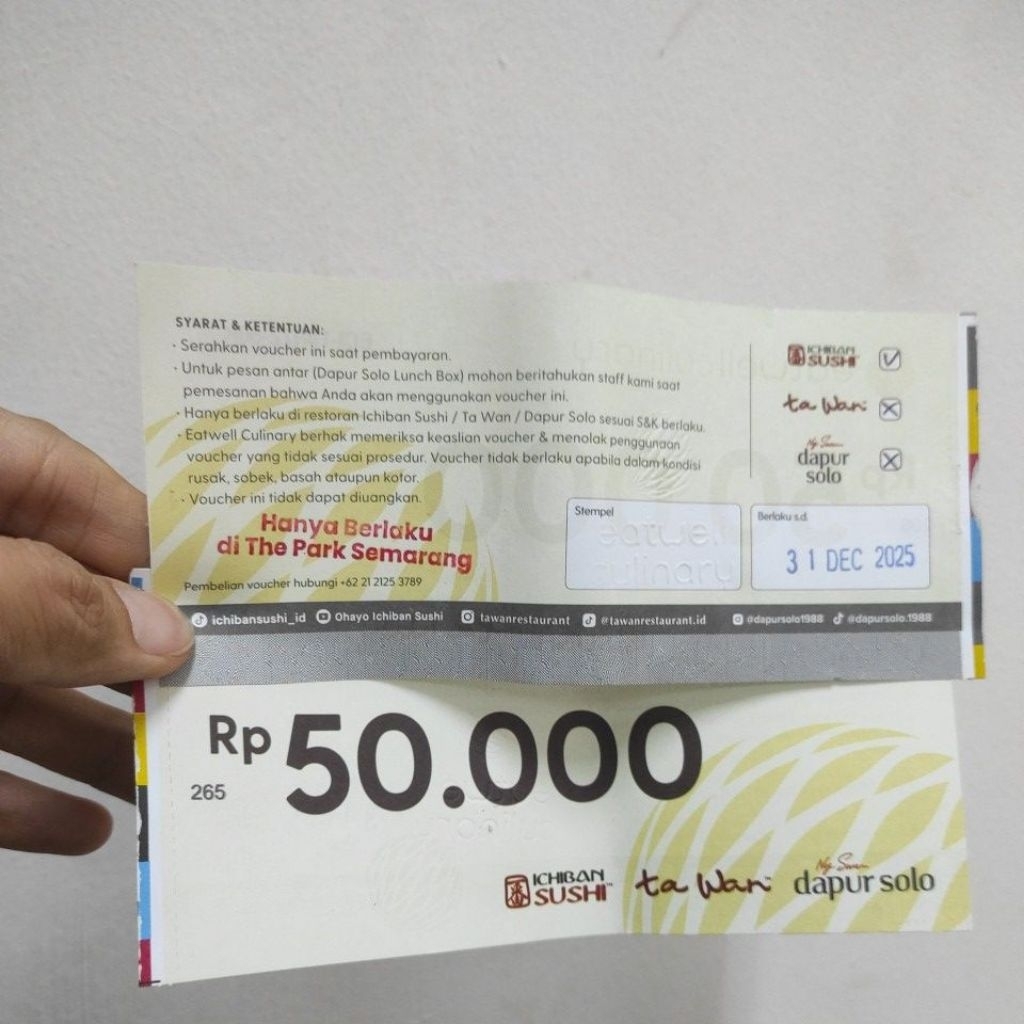 Voucher Ichiban Sushi The Park Semarang