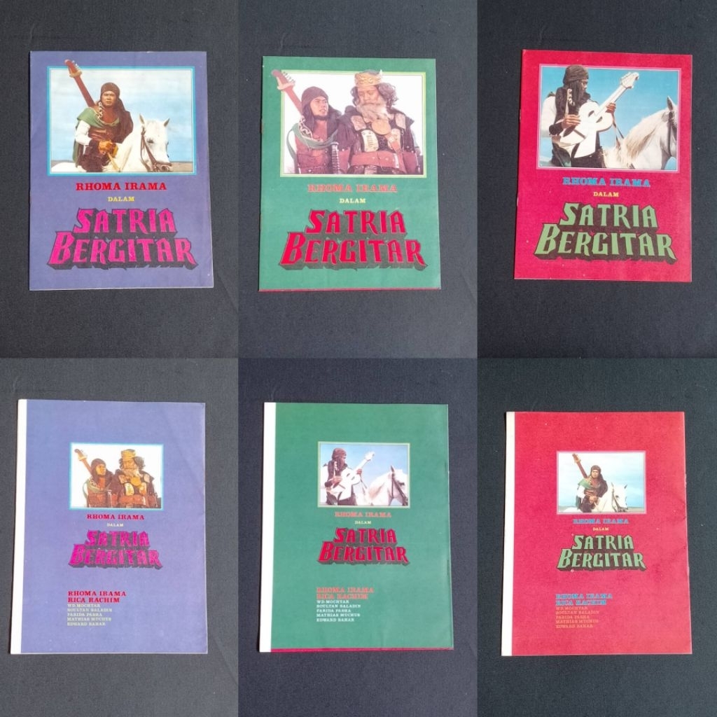 BUKU TULIS JADUL GAMBAR RHOMA IRAMA SATRIA BERGITAR TAHUN 80AN KONDISI NOS