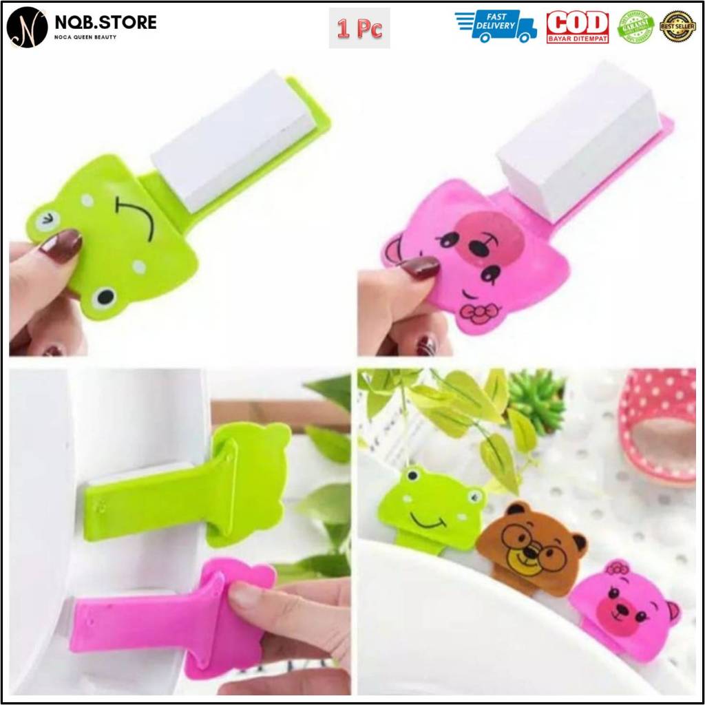 NQB - Karakter Alat Bantv Pembuka Tutup Kloset Duduk Toilet Portable - Handle cover Closed Mini