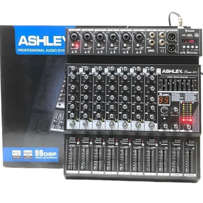 Mixer Audio Bluetooth Ashley Remix 802 8 Channel/Soundcard Mixer Audio Ashley Remix802 8Ch USB
