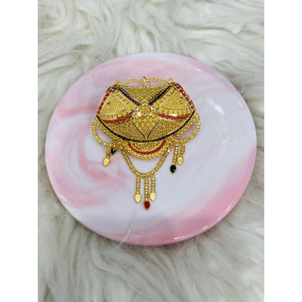 liontin bross kerawang motif dubai 2 in 1 terbaru emas asli kadar 700